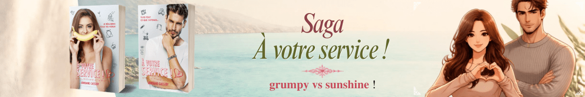 bannière saga À votre service ! Romance feel-good !